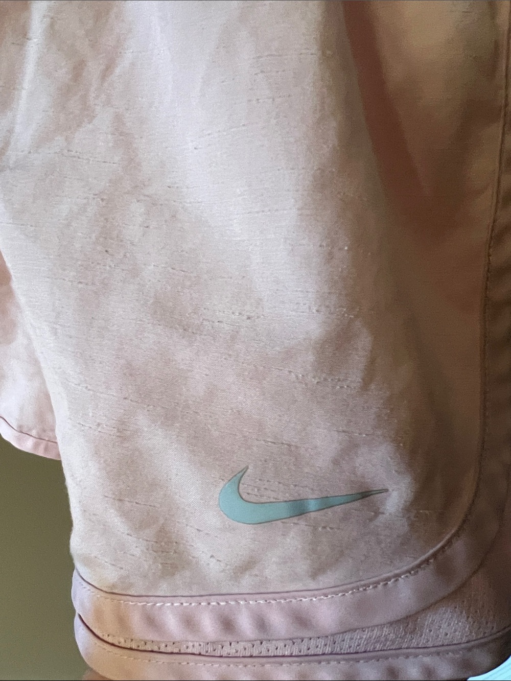 Nike Light Pink Shorts with Mint Swoosh